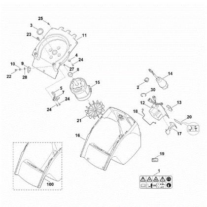 Picture of C - Housing, Electric motor GE 375