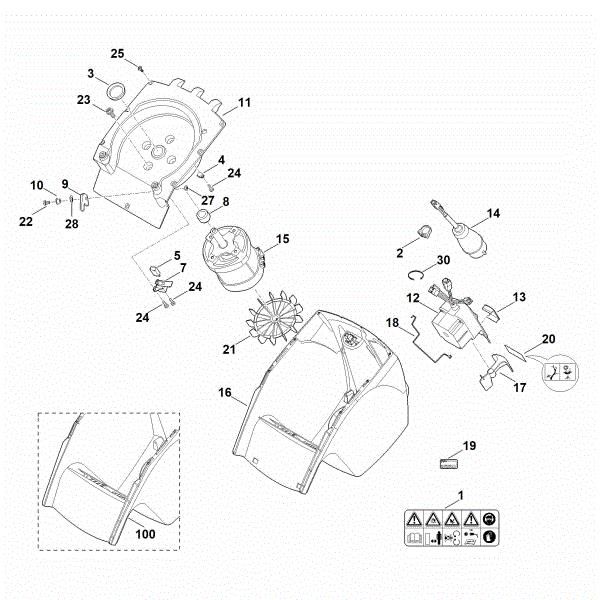 Picture of C - Housing, Electric motor GE 375