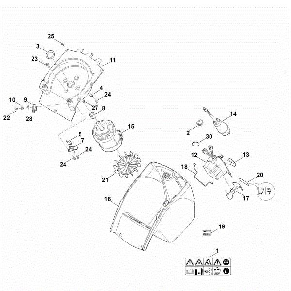 Picture of C - Housing, Electric motor GE 375.1