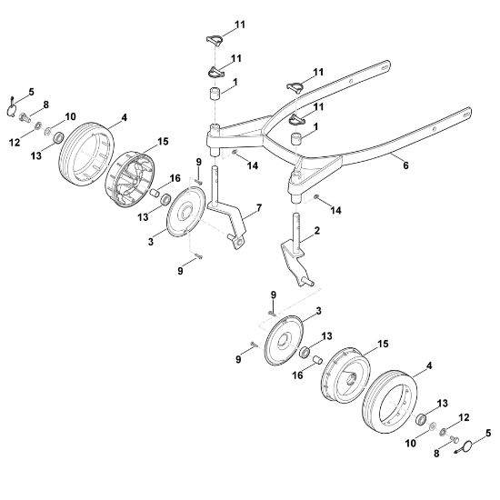 Picture of A - 4 wheel set ARS 600 ARS 600
