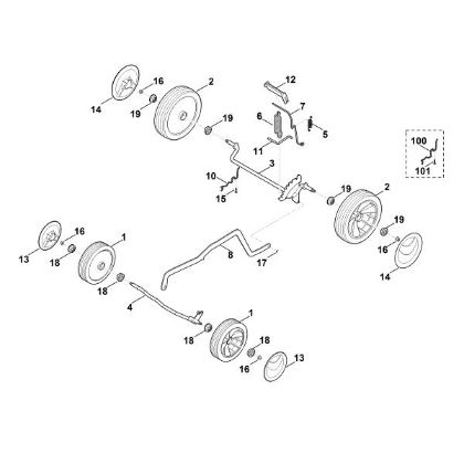 Picture of C - Chassis, height adjustment MA 443.1 C