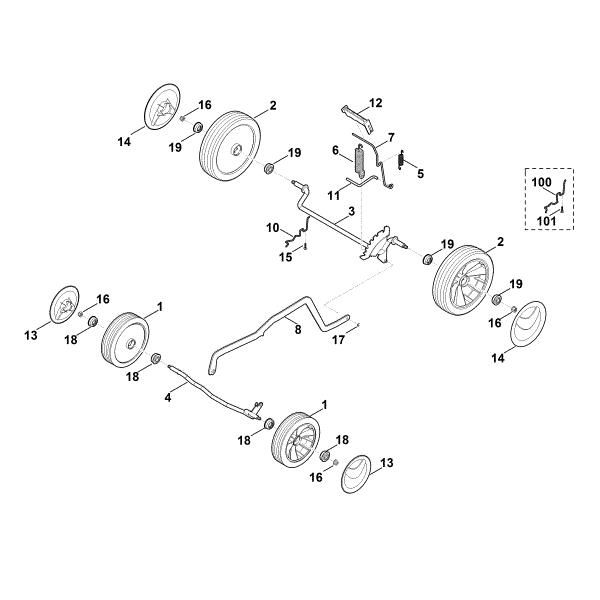 Picture of C - Chassis, height adjustment MA 443.1 C