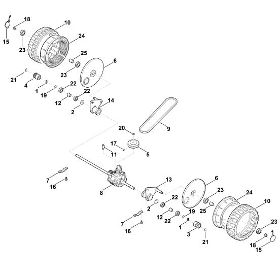Picture of C - Front axle, gear box MB 4.0 RTP