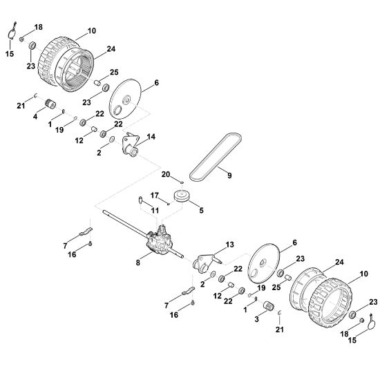 Picture of C - Front axle, gear box MB 4.1 RTP