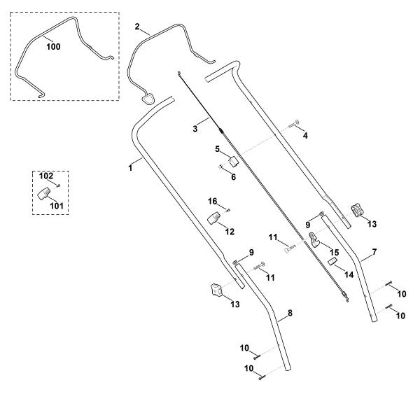 Picture of A - Handle MB 443.0 C