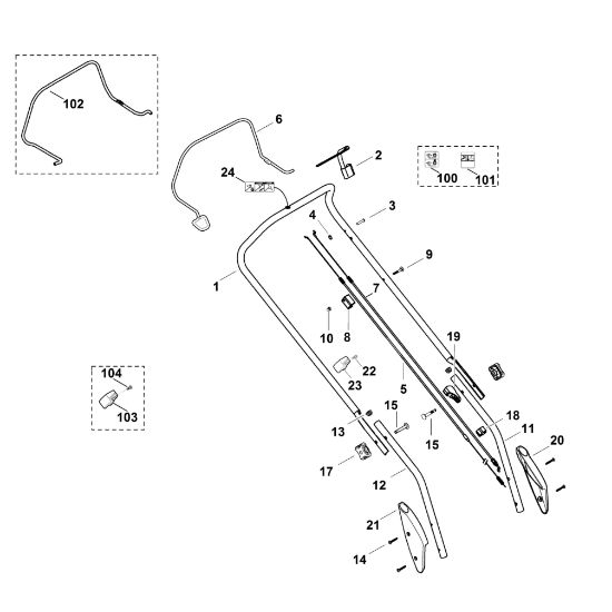Picture of A - Handle MB 443.0 T