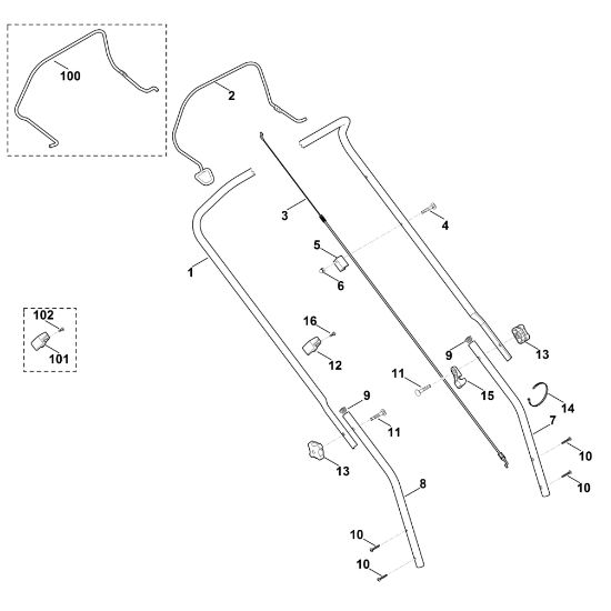 Picture of A - Handle MB 443.0 X