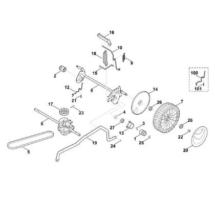 Picture of C - Rear axle, height adjustment MB 443.1 T