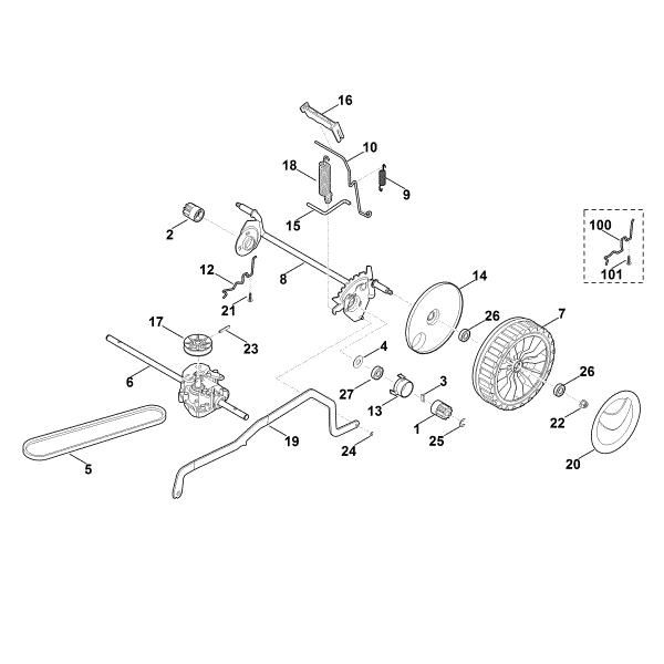 Picture of C - Rear axle, height adjustment MB 443.1 T