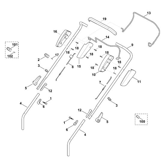 Picture of A - Handle MB 448.1 T