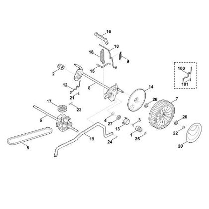 Picture of C - Rear axle, height adjustment MB 448.1 TC