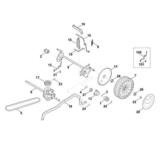 Picture of C - Rear axle, height adjustment MB 448.1 TC