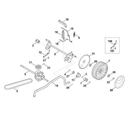 Picture of C - Rear axle, height adjustment MB 448.1 TX