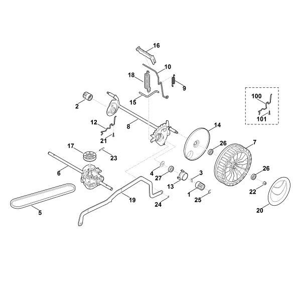 Picture of C - Rear axle, height adjustment MB 448.1 TX