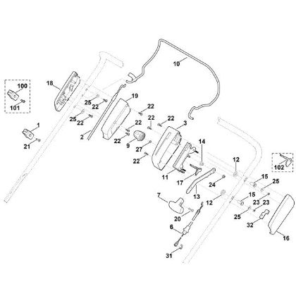 Picture of A - Handle upper part LB 540.1