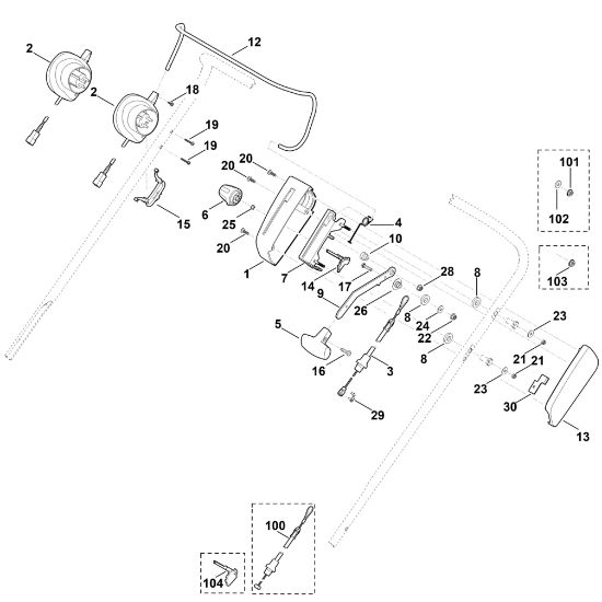 Picture of A - Handle upper part LE 540