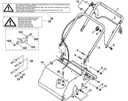 Picture of A - Handle bar, housing RL 455 B