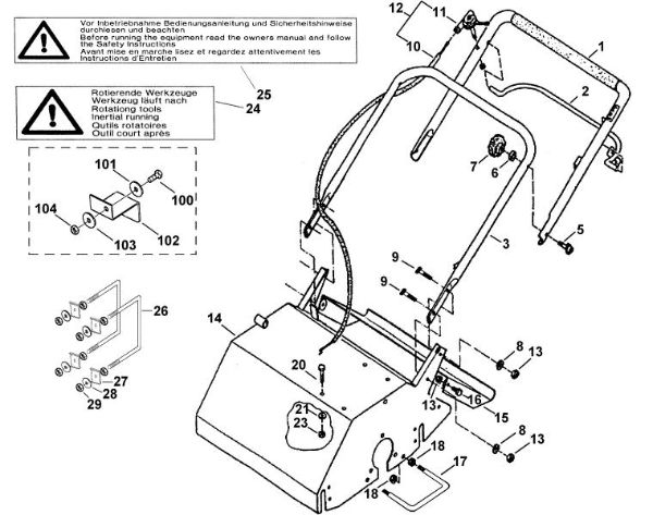 Picture of A - Handle bar, housing RL 455 B