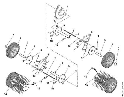 B - Aerator attachment Accessories ARL 400 brand Viking