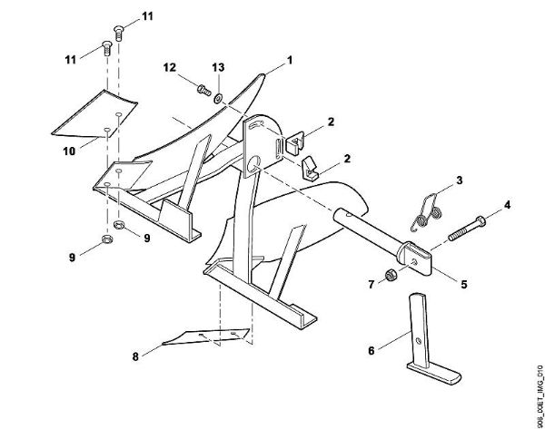A - Quarter turn plough Accessories AWP 600 brand Viking