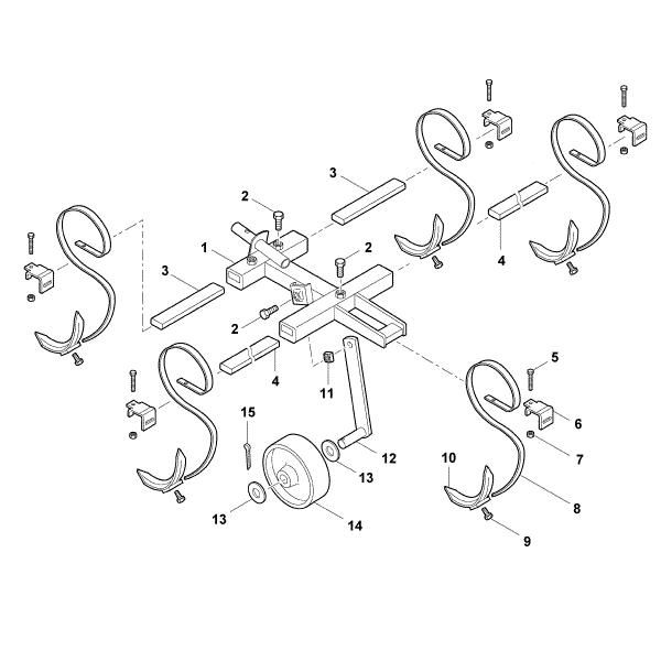 Picture of A - Spring-tine cultivator AZK 600