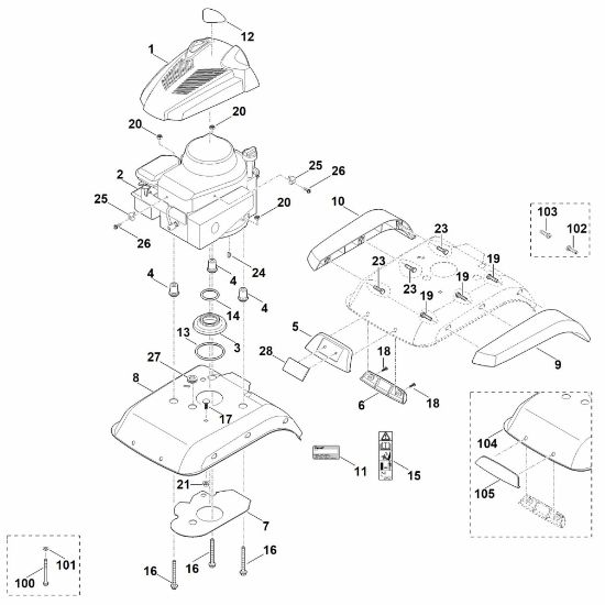 Picture of C - Motor/engine cover HB 445.0