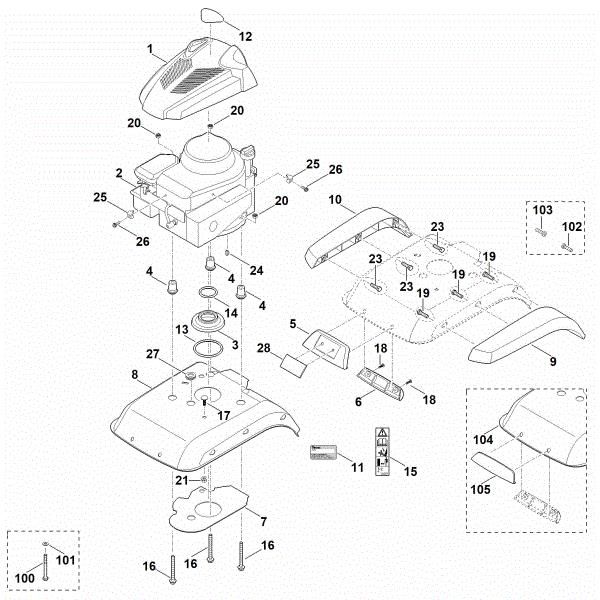 Picture of C - Motor/engine cover HB 445.0 R