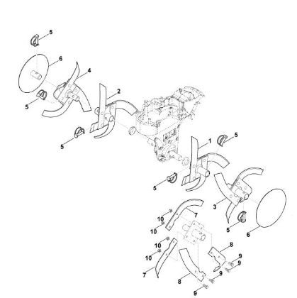 Picture of F - Hoe assy. HB 445.1 R