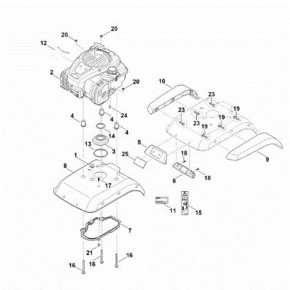 Picture of C - Motor/engine cover HB 445.2