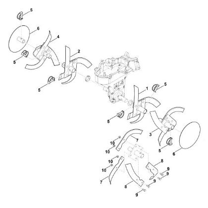 Picture of F - Hoe assy. HB 445.2 R