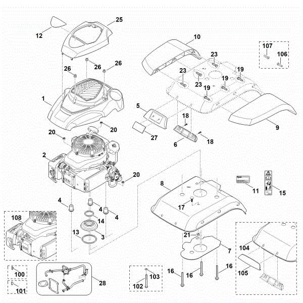 Picture of C - Motor/engine cover HB 585.0