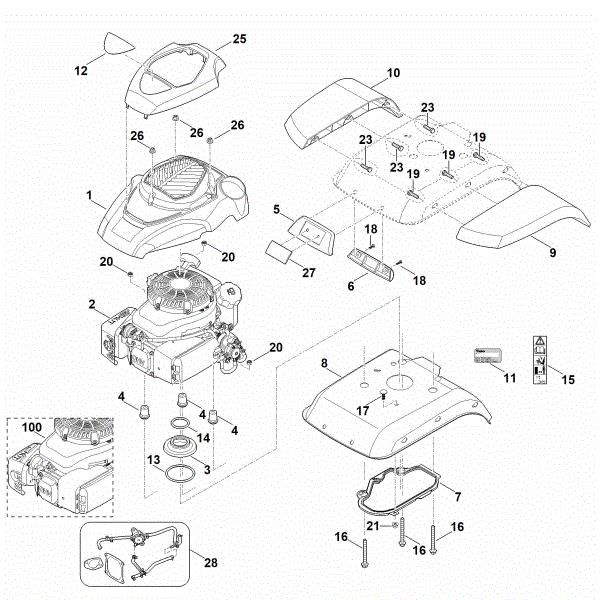Picture of C - Motor/engine cover HB 585.1