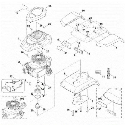Picture of C - Motor/engine cover HB 685.0