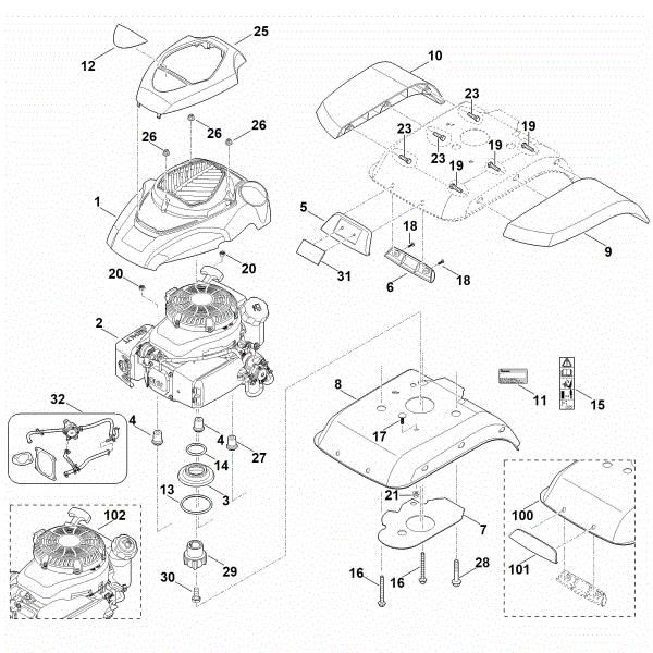 Picture of C - Motor/engine cover HB 685.0