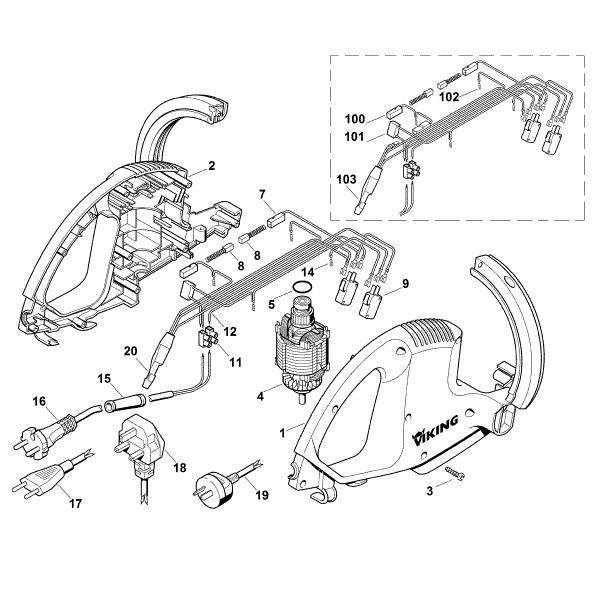 Picture of A - Housing, Electric motor HE 400