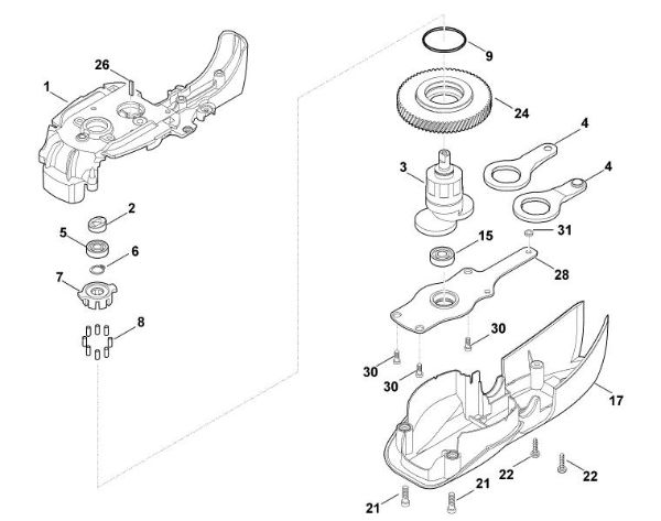 Picture of B - Reduction gear unit HE 515