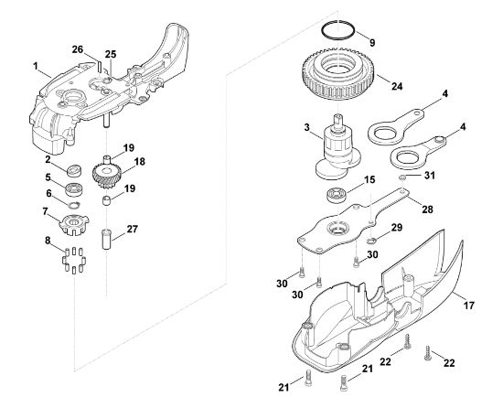 Picture of B - Reduction gear unit HE 615