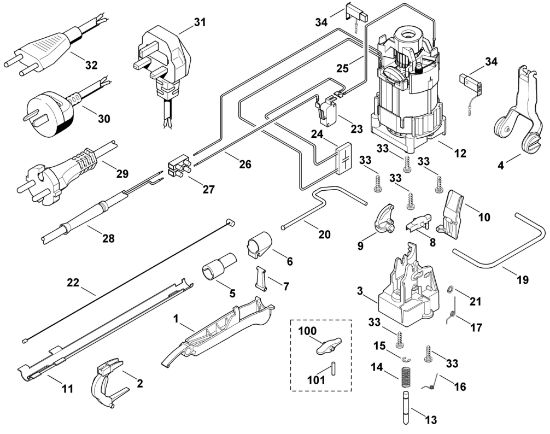 Picture of C - Electric motor, switching system HE 615