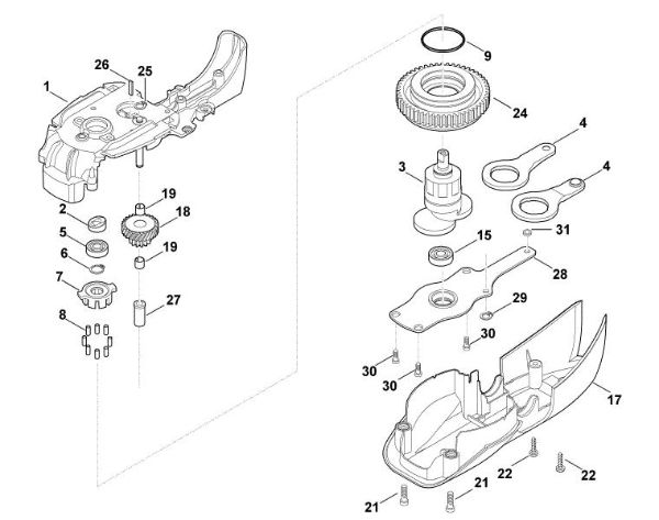 Picture of B - Reduction gear unit HE 715