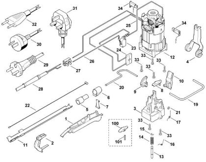 Picture of C - Electric motor, switching system HE 715