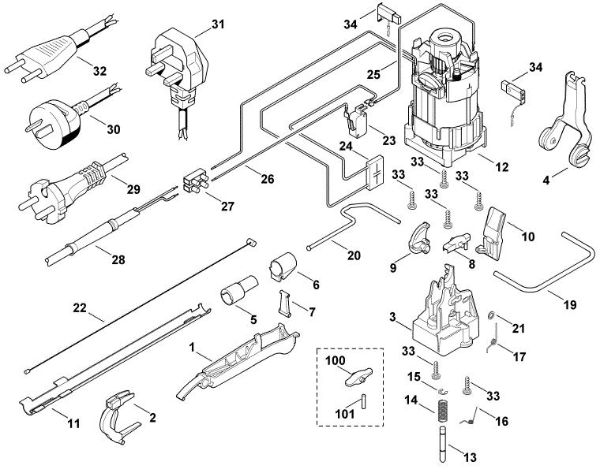 Picture of C - Electric motor, switching system HE 715