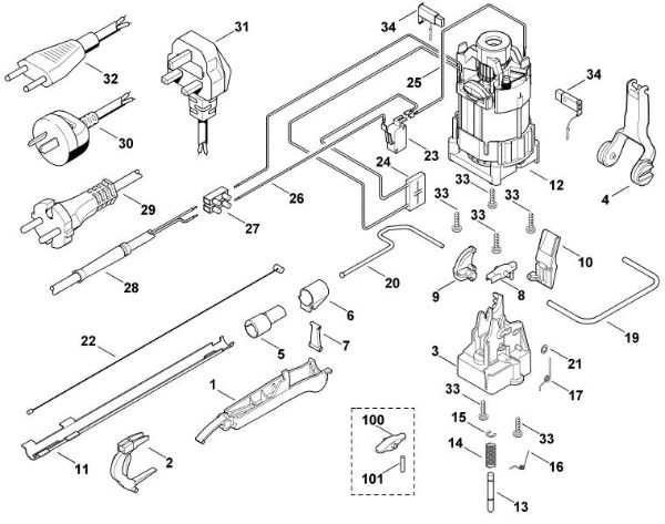 Picture of C - Electric motor, switching system HE 805