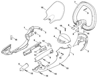 Picture of A - Housing, operational controls HE 815