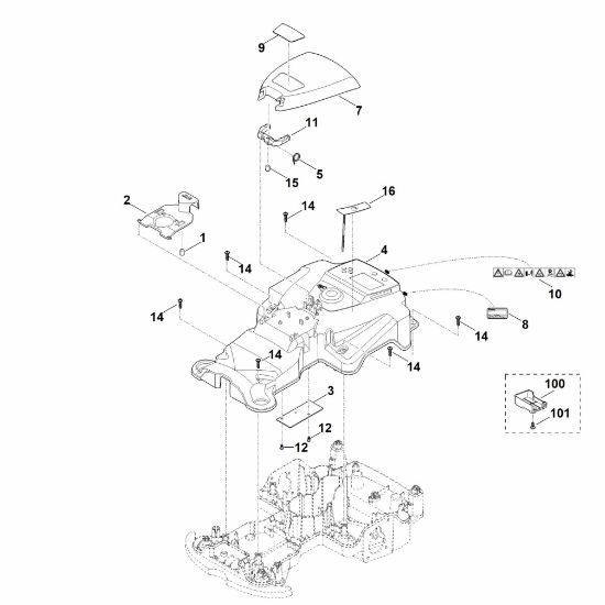 Picture of B - Housing upper part MI 422.1 PC