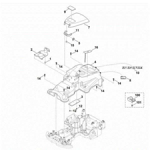 Picture of B - Housing upper part MI 422.1 PC