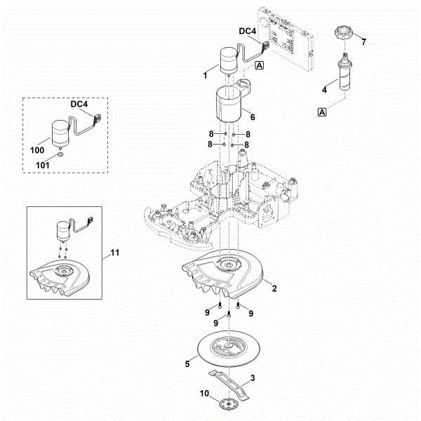 Picture of D - Mowing deck, height adjustment MI 422.1 PC