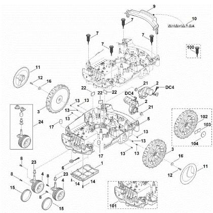 Picture of C - Lower housing, chassis MI 632.0 C