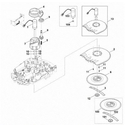Picture of D - Mowing deck, height adjustment MI 632.0 C