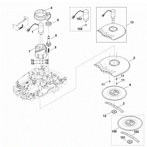 Picture of D - Mowing deck, height adjustment MI 632.0 C