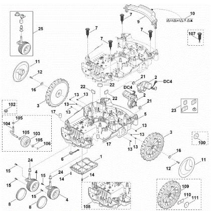 Picture of C - Lower housing, chassis MI 632.0 P